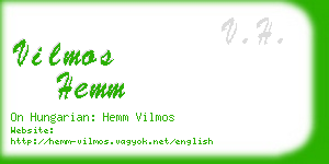 vilmos hemm business card